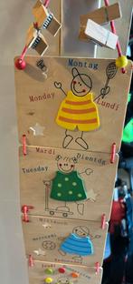 Houten weekkalender, Diversen, Kalenders, Ophalen of Verzenden, Weekkalender, Gebruikt