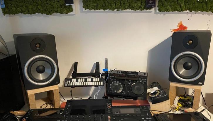 MAudio StudioPhile8 actieve reference speakers, Audio, Tv en Foto, Luidsprekerboxen, Gebruikt, Front, Rear of Stereo speakers