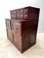 antieke stapelbare ARCHIEFKAST ladekast VRIJMETSELAARS 1900, Antiek en Kunst, Ophalen of Verzenden