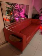 Rode leder zetel. 3zit, Ophalen of Verzenden
