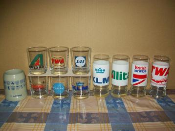 Luchtvaart Vliegtuig Glazen Glas Sabena KLM Retro Vintage beschikbaar voor biedingen