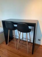 Bartafel + barkrukken, Ophalen, Zo goed als nieuw, Inclusief barstoelen