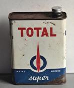 Ancien bidon d'huile moteur Total Super dans son jus, Collections, Autres types, Utilisé, Enlèvement ou Envoi