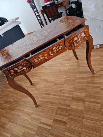 Bureau de style baroque fait main avec 3 tiroirs - Mobilier, Enlèvement