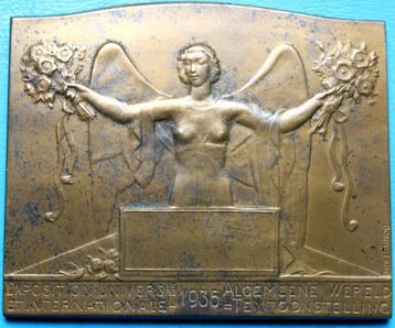 Bronzen Plak~~Algemene Wereldtentoonstelling 1935-Tuinbouw~~ beschikbaar voor biedingen