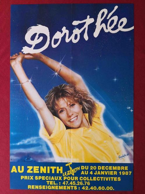 DOROTHEE AU ZENITH - AFFICHETTE ORIGINALE - 40/60 CM, Verzamelen, Posters, Zo goed als nieuw, Muziek, A1 t/m A3, Rechthoekig Staand