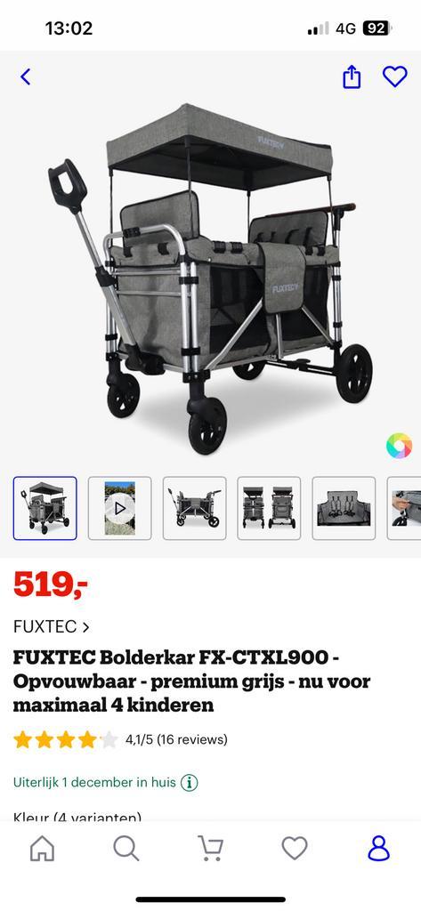 Fuxtec XL 900, Caravans en Kamperen, Bolderkarren, Gebruikt, Opvouwbaar, Ophalen