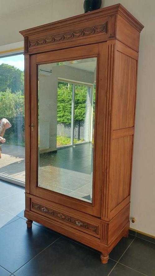 Prachtig opgemaakte spiegelkast - leggers inclusief, Antiek en Kunst, Antiek | Meubels | Kasten, Ophalen