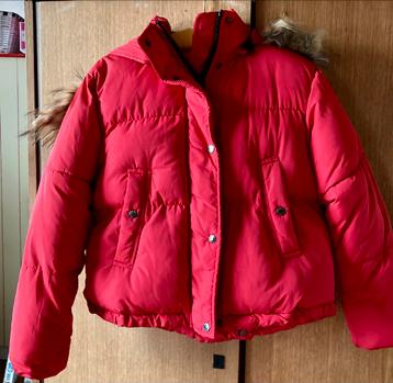 Rode warme winterjas of skijas Small beschikbaar voor biedingen
