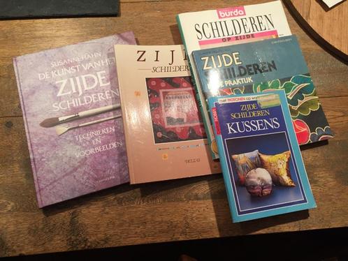 5 boeken schilderen op zijde - nieuwstaat, Livres, Loisirs & Temps libre, Neuf, Dessin et Peinture, Enlèvement