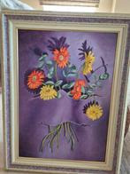 Prachtig surealistisch  schilderij bloemen achter behang, Ophalen