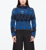 Sarah Pacini blauwe en zwarte trui mohair als nieuw, Sarah pacini, Ophalen of Verzenden, Zo goed als nieuw, Blauw