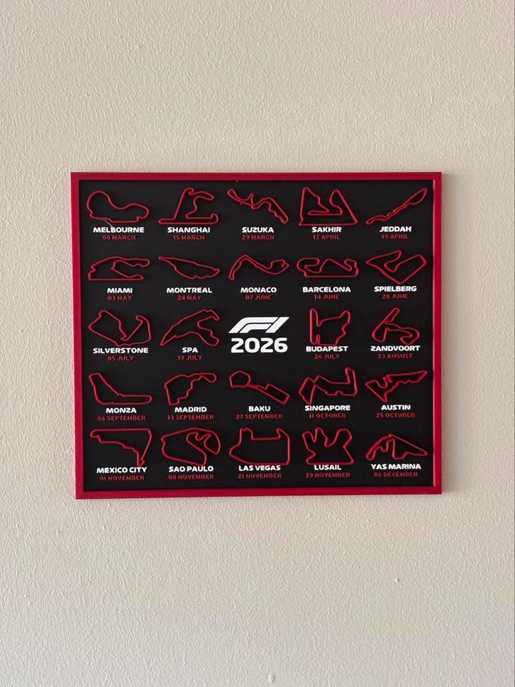 F1 2026 Kalender met standaard, Diversen, Kalenders, Nieuw, Jaarkalender, Verzenden