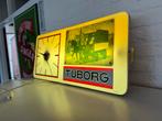 TUBORG bier oude reclame lichtbak, Ophalen, Gebruikt, Lichtbak of (neon) lamp