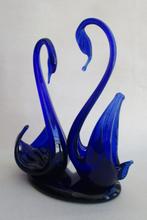 Lafiore – Blauw Kristal Zwanenset – Handmade Spanje 19/17cm., Verzenden
