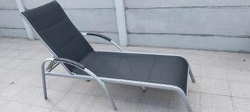 Ligbed aluminium - 5 standen voor rugleuning beschikbaar voor biedingen