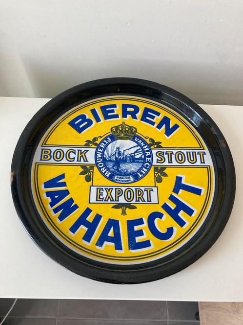 Bieren Van Haecht emaille plateau, Auto diversen, Auto-accessoires, Gebruikt, Ophalen of Verzenden