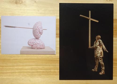 2 invitaties Jan Fabre *1 signed*, Boeken, Catalogussen en Folders, Zo goed als nieuw, Folder, Ophalen of Verzenden