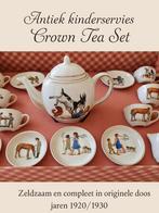 Antieke kinderservies “Crown Tea Set in originele doos, Antiek en Kunst, Antiek | Servies compleet, Ophalen of Verzenden