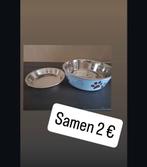 2 eetbakjes hond 2€, Dieren en Toebehoren, Ophalen of Verzenden, Zo goed als nieuw