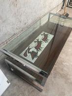 Vintage Belarti salontafel 1960’s, Huis en Inrichting, Tafels | Salontafels, Ophalen, Zo goed als nieuw, Glas