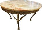 Antieke marmeren salontafel • zware voet • vogel, Ophalen