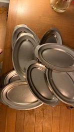 Schotels inox(13 stuks), 40cm op 24 cm, Ophalen, Zo goed als nieuw