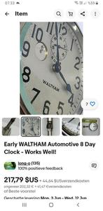 Horloge 8 jours WALTHAM « /Automotive »., Maison & Meubles, Accessoires pour la Maison | Horloges, Comme neuf, Enlèvement ou Envoi