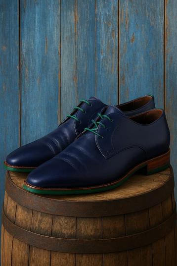 Floris van Bommel blauwe leren schoenen maat 40 beschikbaar voor biedingen