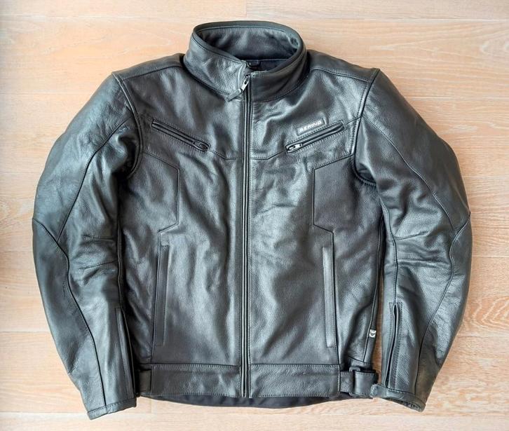 Bering Gringo leren motorjas heren - Zwart - Large, Motoren, Kleding | Motorkleding, Jas | leer, Heren, Tweedehands, Ophalen of Verzenden