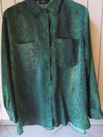Damesblouse met print, Enlèvement ou Envoi, Comme neuf, Vert, Taille 42/44 (L)