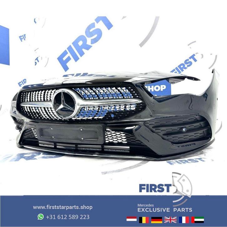 W118 CLA AMG BUMPER ZWART WIT GRIJS VOORBUMPER + DIAMOND GRI, Auto-onderdelen, Carrosserie, Bumper, Mercedes-Benz, Voor, Gebruikt