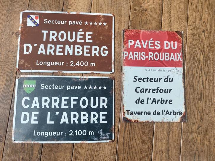 Paris - Roubaix metalen fietsplaat, nieuw, 20€, Sport en Fitness, Wielrennen, Nieuw, Ophalen of Verzenden