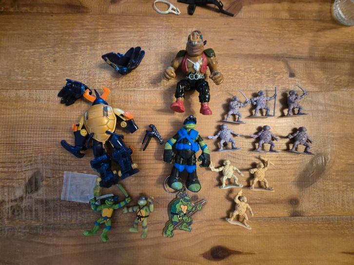 Ninja Turtles TNMT Mirages Studio vintage figurenset, Kinderen en Baby's, Speelgoed | Actiefiguren, Gebruikt, Ophalen of Verzenden