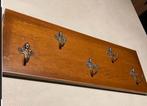 Vintage houten kapstok met engelen - antiek haken, Ophalen of Verzenden