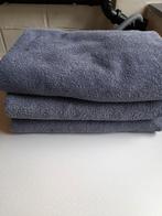 3 Badhanddoeken 70 × 130 cm donkerblauw, Zo goed als nieuw, Ophalen
