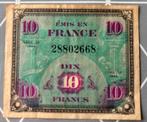 10 francs France Drapeau 1944 Seconde Guerre Mondiale rare, Enlèvement ou Envoi, France, Billets en vrac