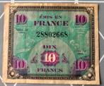 Militaria 10 francs France Drapeau 1944 WO II zeldzaam, Postzegels en Munten, Ophalen of Verzenden, Frankrijk, Los biljet