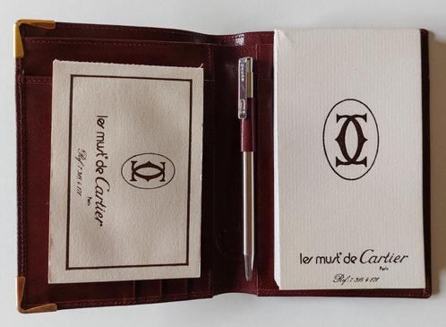 Vintage Must de Cartier blocnotehouder met pen, Diversen, Schrijfwaren, Ophalen of Verzenden