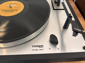 Thorens td166 mkii silver / black, Enlèvement ou Envoi, Comme neuf, Thorens