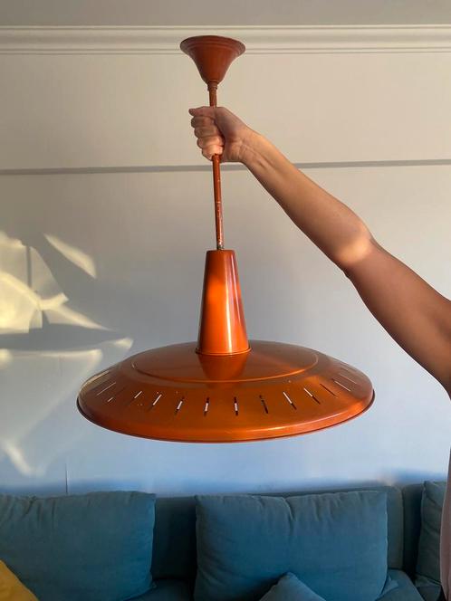 Vintage U.F.O. Hanglamp Louis Kalff - Phillips, Huis en Inrichting, Lampen | Hanglampen, Gebruikt, 50 tot 75 cm, Metaal, Ophalen