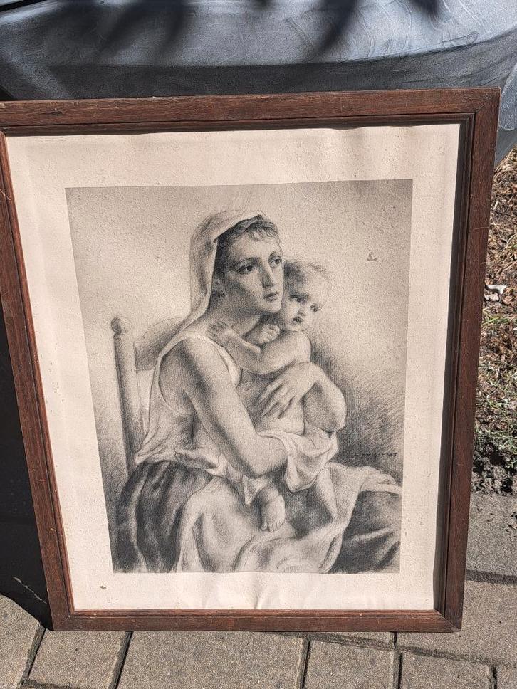 Lithographie signe Louis buisseret, Antiquités & Art, Art | Lithographies & Sérigraphies, Enlèvement ou Envoi