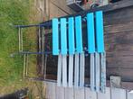 6 chaises metalliques pliantes, Tuin en Terras, Tuinstoelen, Ophalen, Gebruikt, Metaal, Inklapbaar