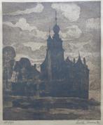 EMILE LECOMTE / KASTEEL VAN HAVRE MONS / ZW-W ETS / 53x43cm, Antiek en Kunst, Kunst | Etsen en Gravures, Ophalen of Verzenden