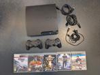 Playstation 3 slim met 2 controllers en 5 games, Ophalen, Met games, Met 2 controllers, 250 GB