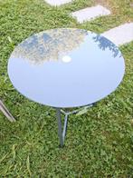 Tuintafel met glazenblad, Tuin en Terras, Ophalen, Zo goed als nieuw