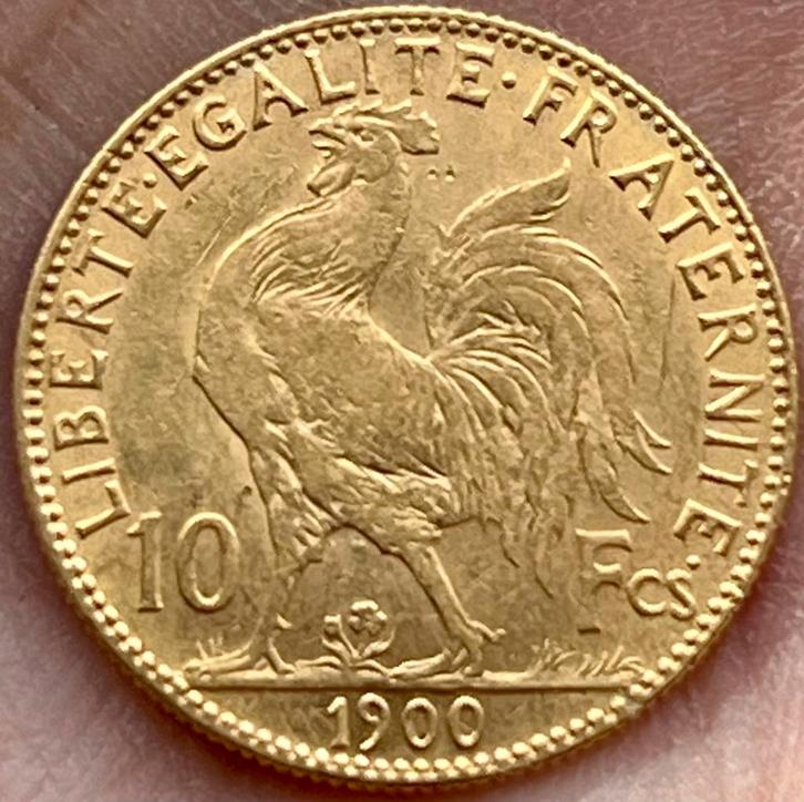 Gouden Munt 10 frank of Marianne 1900, Postzegels en Munten, Munten | Europa | Niet-Euromunten, Frankrijk, Goud, Ophalen of Verzenden