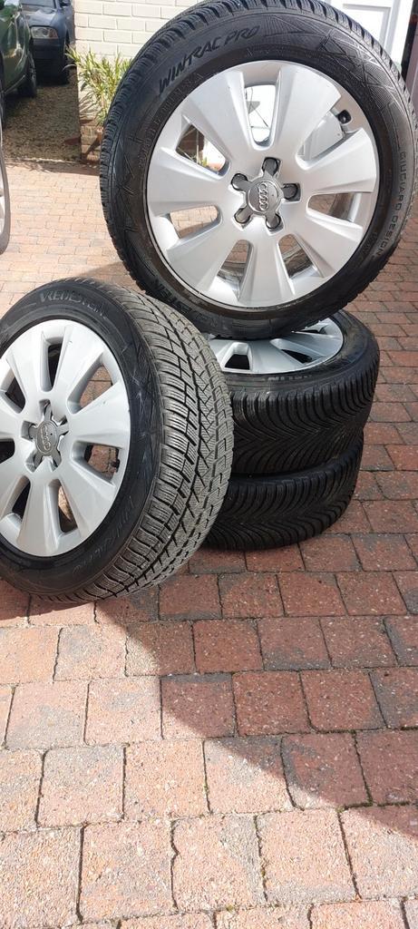 KIT HIVER 5X112 AUDI A4-A5-A6 PNEUS 225-50-17, Auto-onderdelen, Banden en Velgen, Band(en), Winterbanden, Ophalen