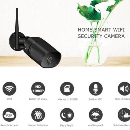 NIEUWE First Class Bewakingssysteem met 4 Zwarte HD-camera’s, Audio, Tv en Foto, Videobewaking, Nieuw, Buitencamera, Ophalen of Verzenden