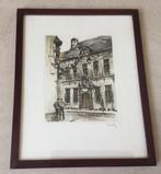 Kleurenets van het Rockoxhuis te Antwerpen gesigneerd linck, Antiek en Kunst, Kunst | Etsen en Gravures, Ophalen of Verzenden